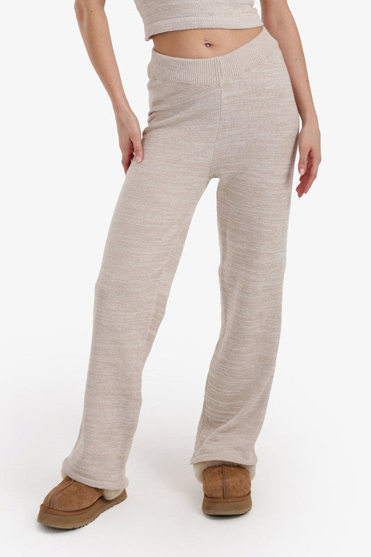 Knit Heather Pajama Pants – Ivory