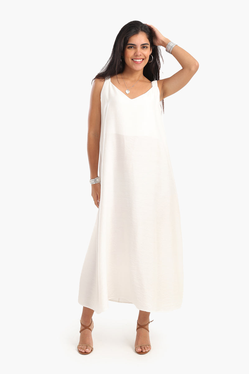 Chic V-Neck Midi Dress