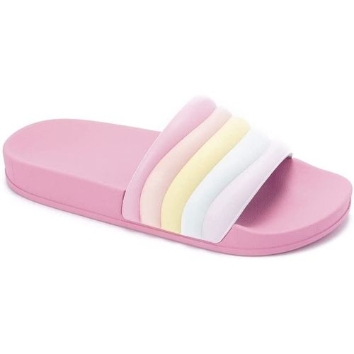 EVA Pastel Striped Comfort Slides - Multicolor