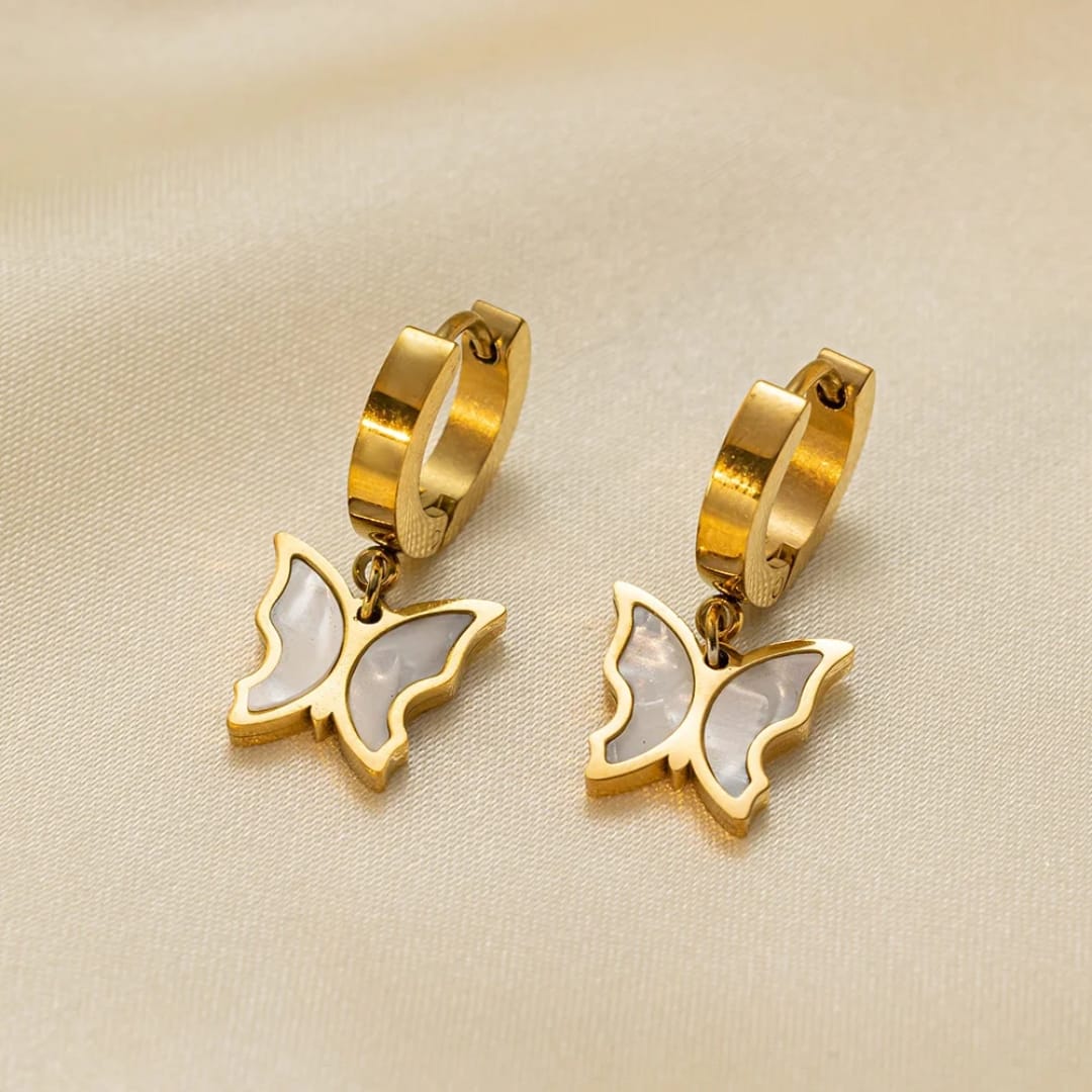 Gold-Plated Butterfly Earrings