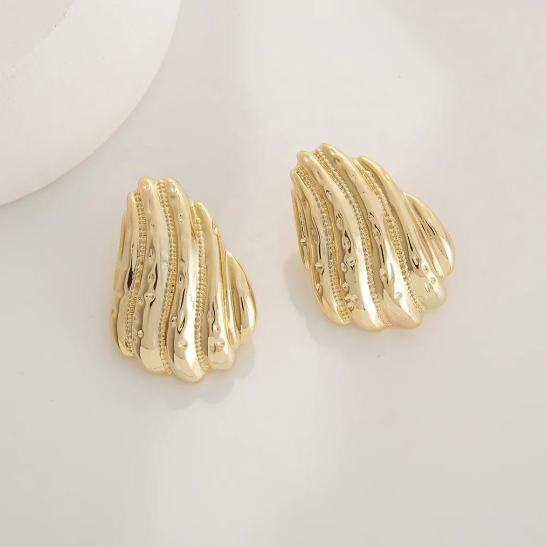 Gold-Plated Shell Earrings