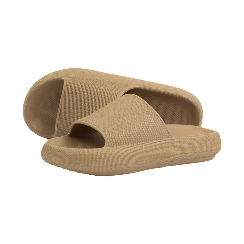 EVA PVC Solid Slide Slippers – Beige