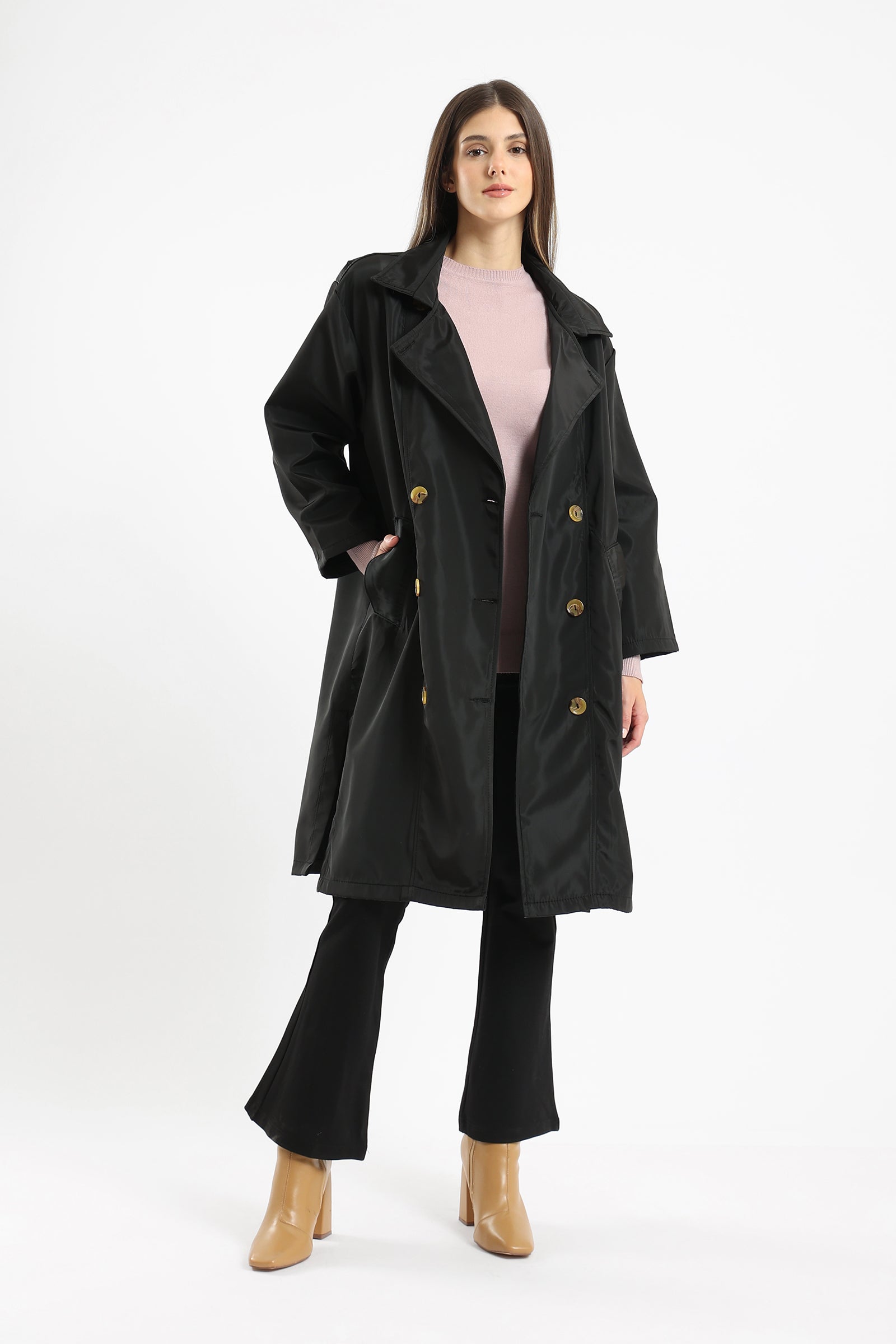 Double Button Closure Coat