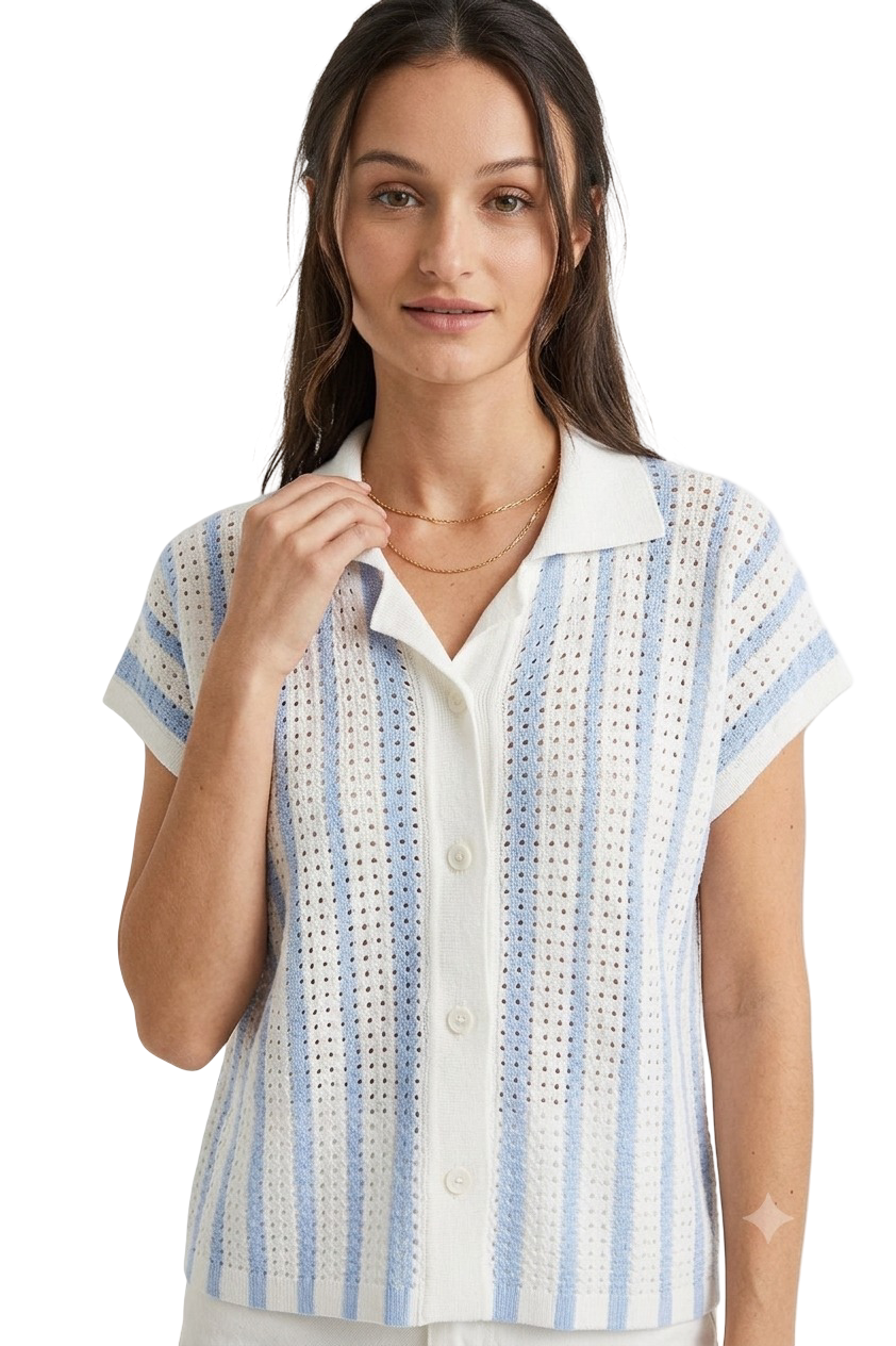 Coastal Knit Shirt - Light Blue