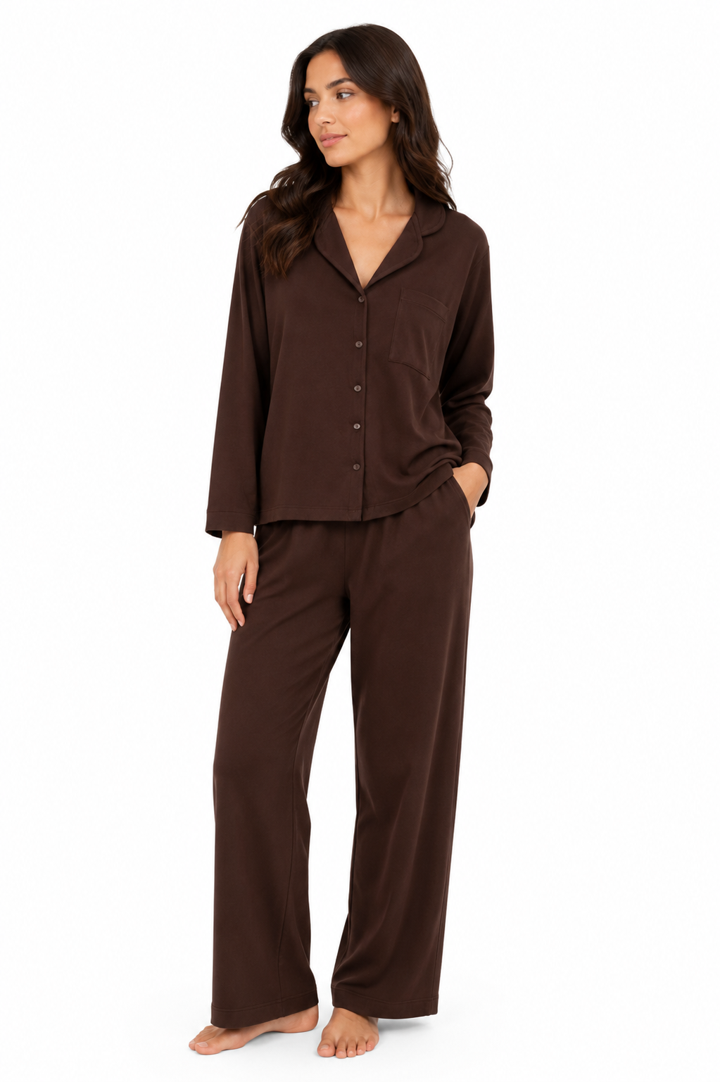 Long Sleeve Pajama - Dark Brown