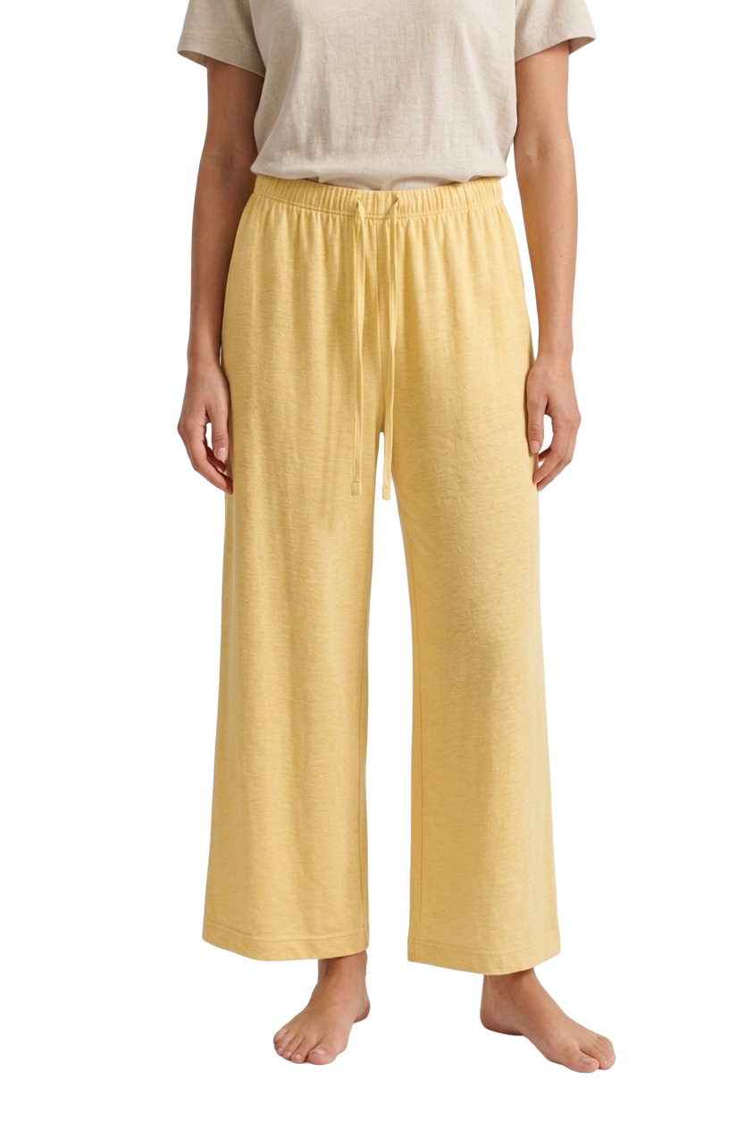 Stringed Wide Pants - Yellow