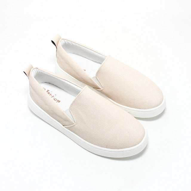 Canvas Trendy Comfortable Sneakers - Beige