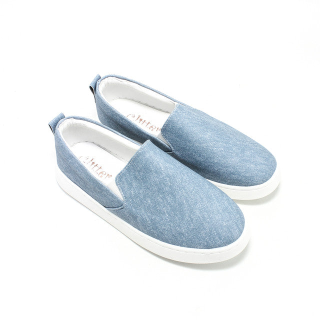 Canvas Trendy Comfortable Sneakers - Light Blue