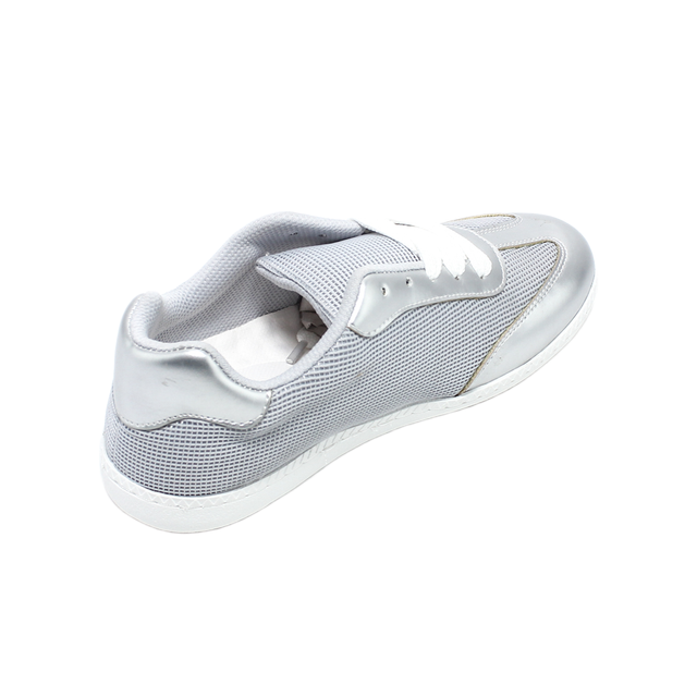 Faux Leather Casual Sneakers - Grey