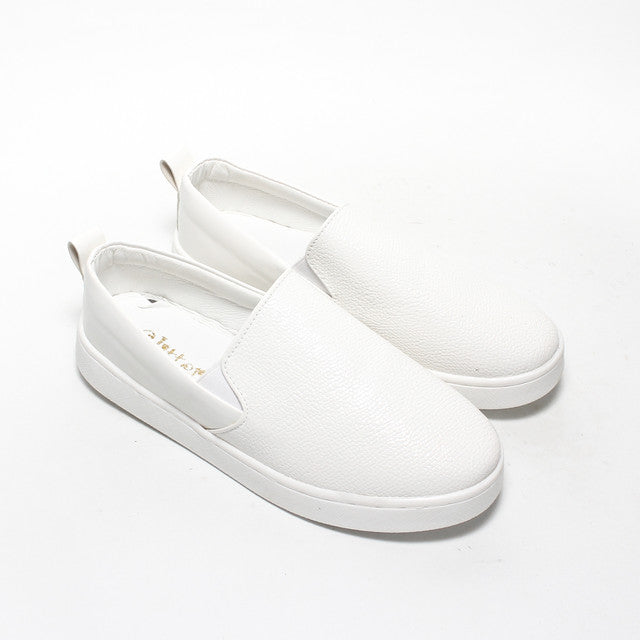 Textured Slip-On Casual Sneakers - White
