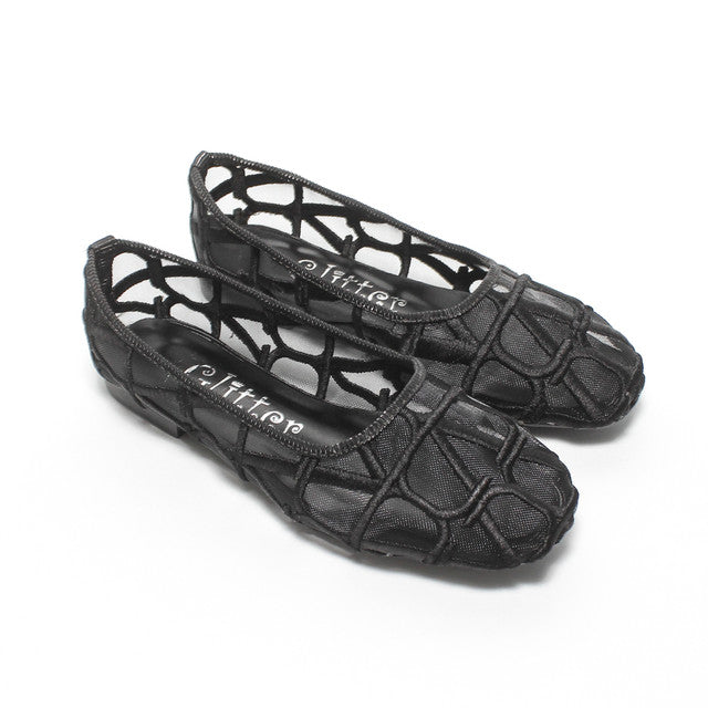 Strappy Mesh Sneakers - Black