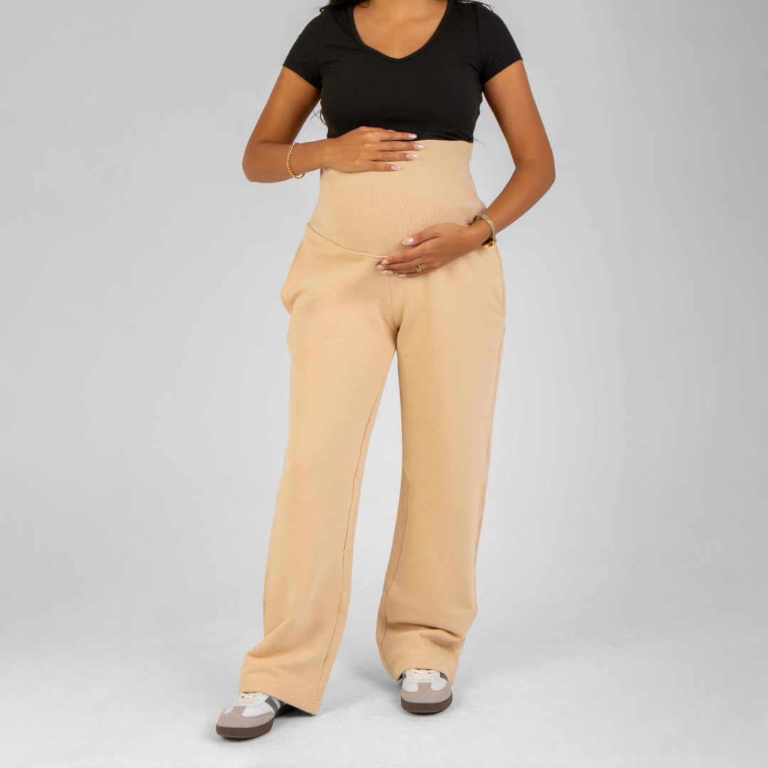 French Terry Plain Maternity Pants