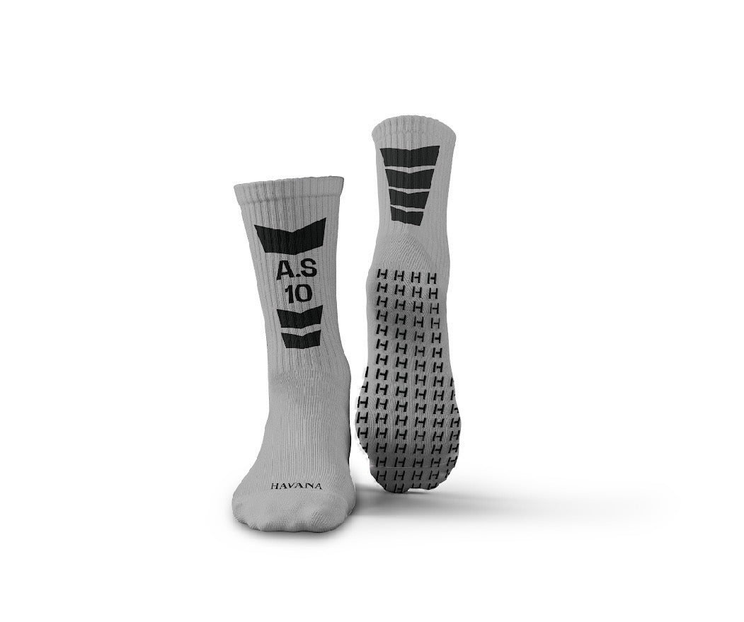 Customized Grey Mid Calf Socks