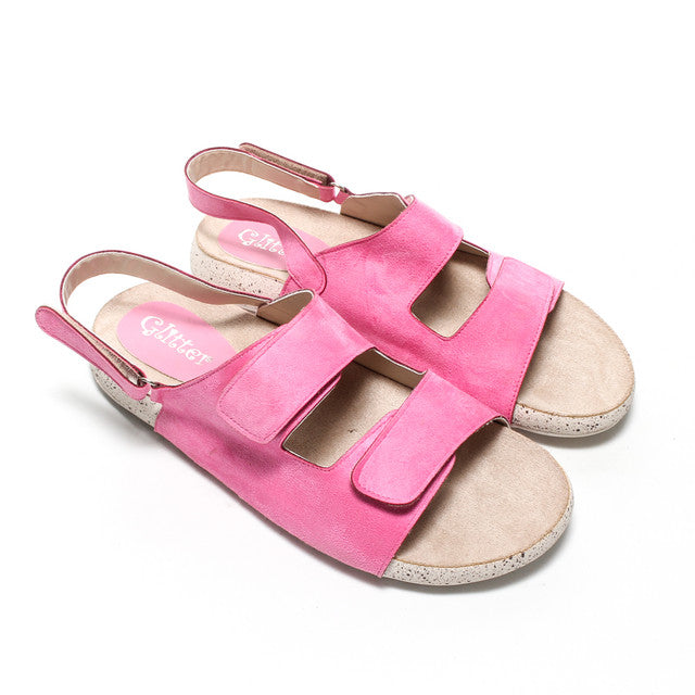 Sporty Double Strap Comfort Sandals – Fuchsia