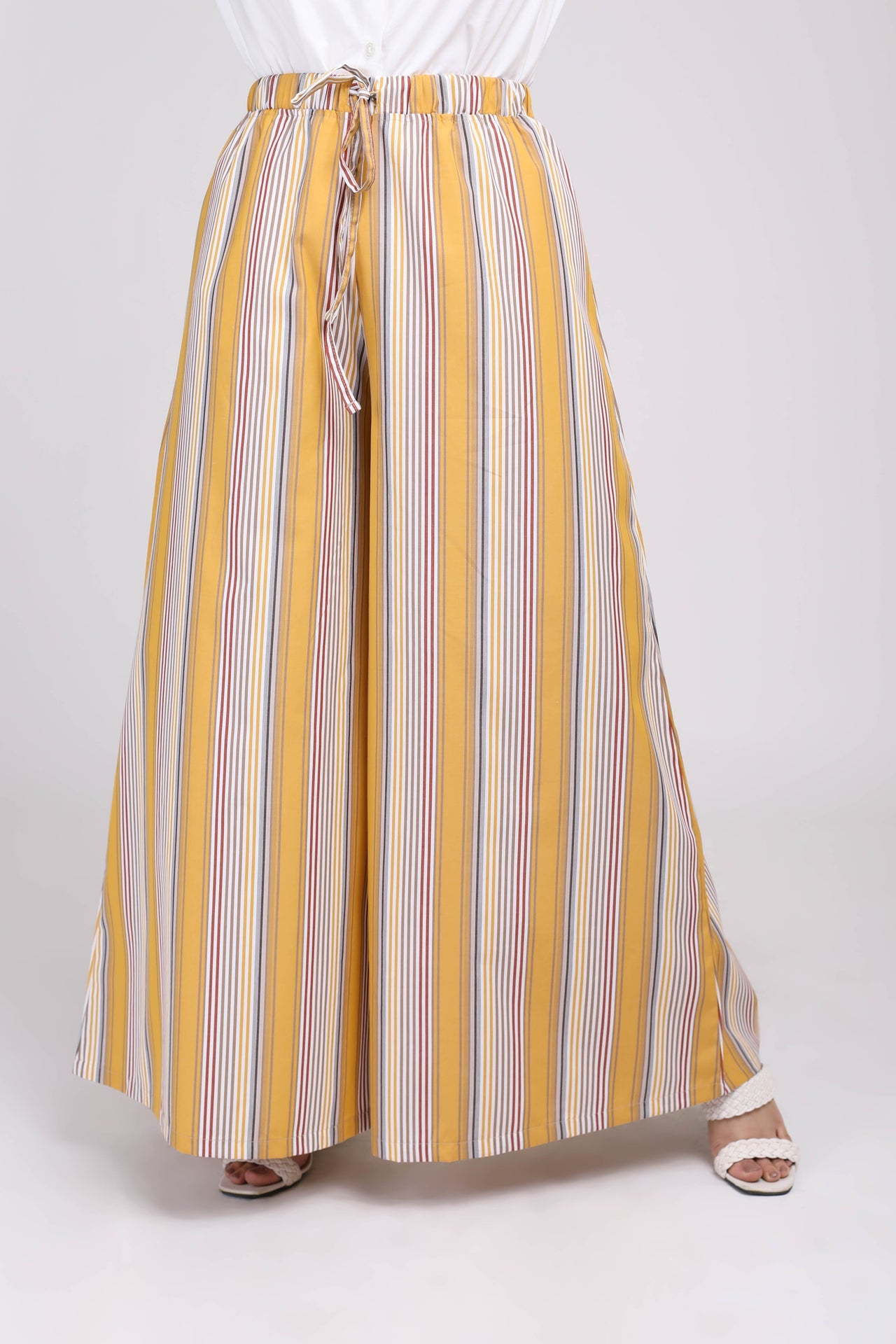 Wide Leg Popline Pants B22