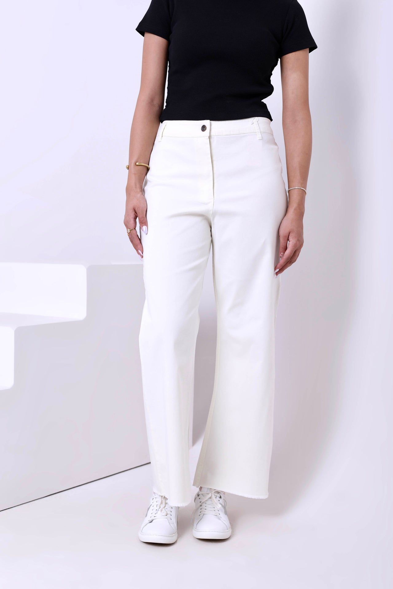 Wide Leg Gabardine Pants