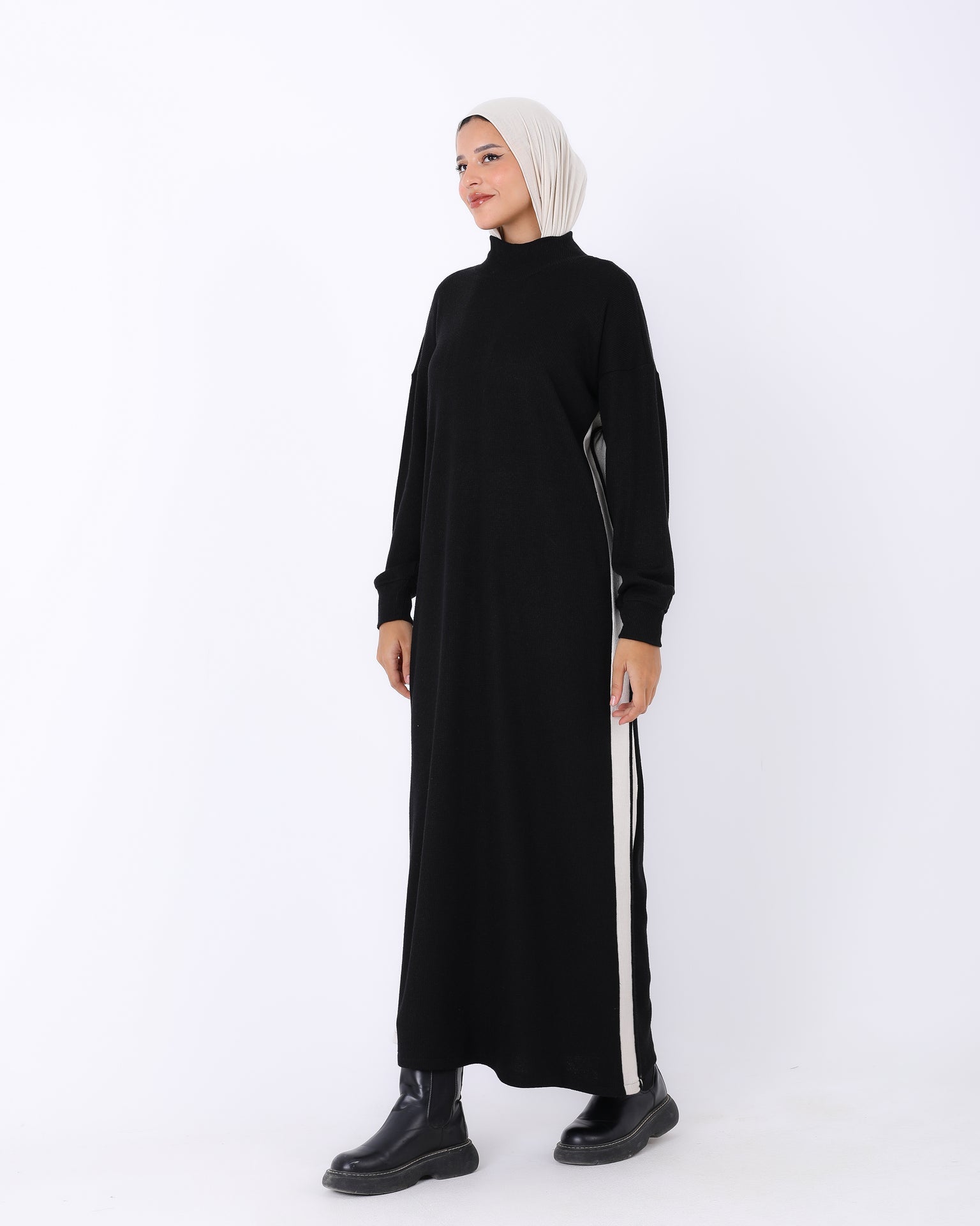 High Neck Knit Dress