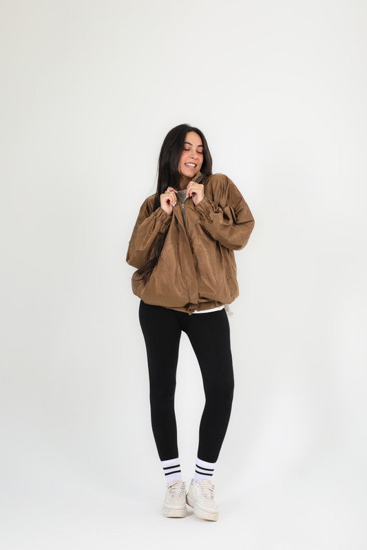 Waterproof Plain Jacket – Light Brown