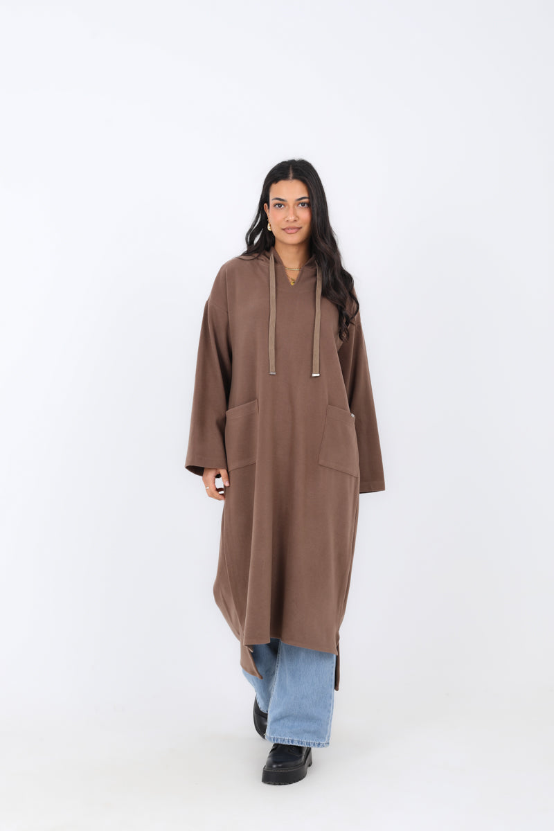 Long Hoodie with Two Pockets