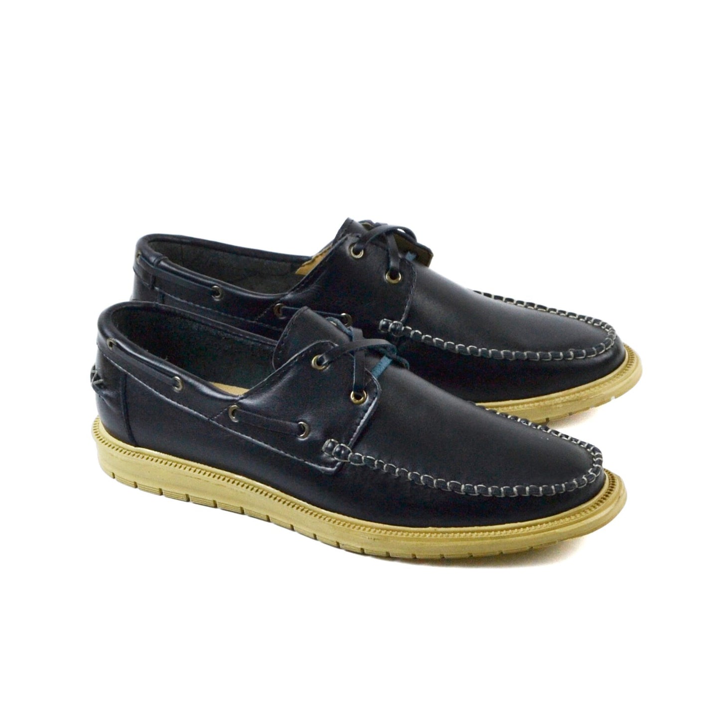 Leather Boat Shoes - Black