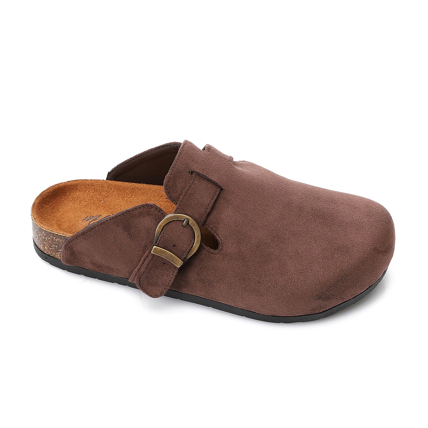 Suede Plain Comfort Clogs – Brown (3050)