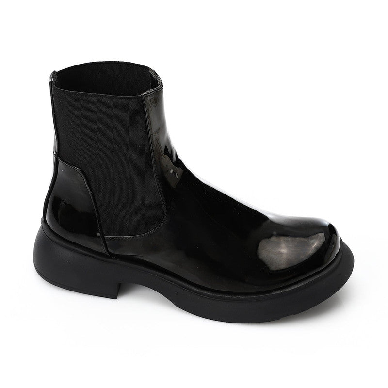Classic Elastic Panel Chelsea Ankle Boots – Black