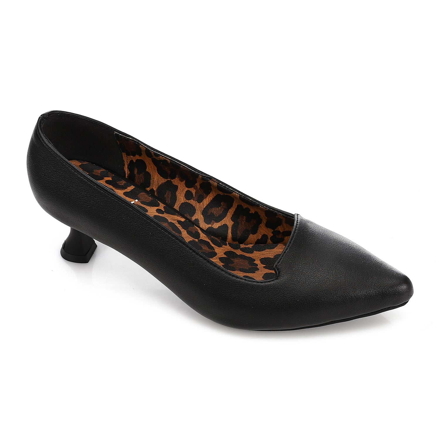 Elegant Verne Kitten Heels - Black