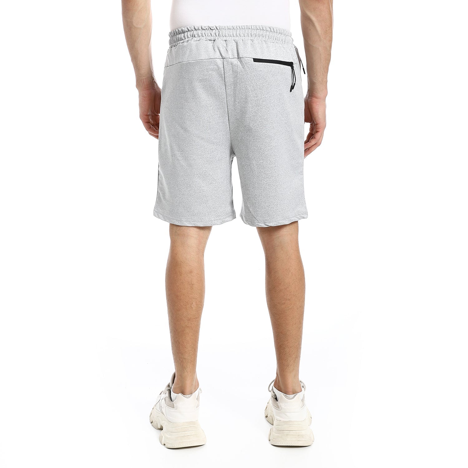 summer Melton shorts with zipper