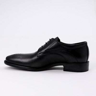Leather Formal Derby Shoes – Black