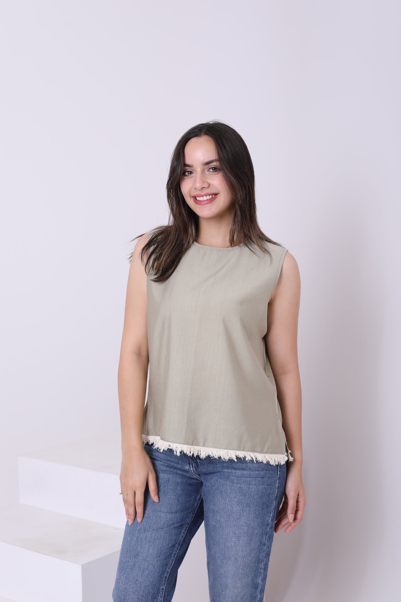 Linen Sleeveless Top