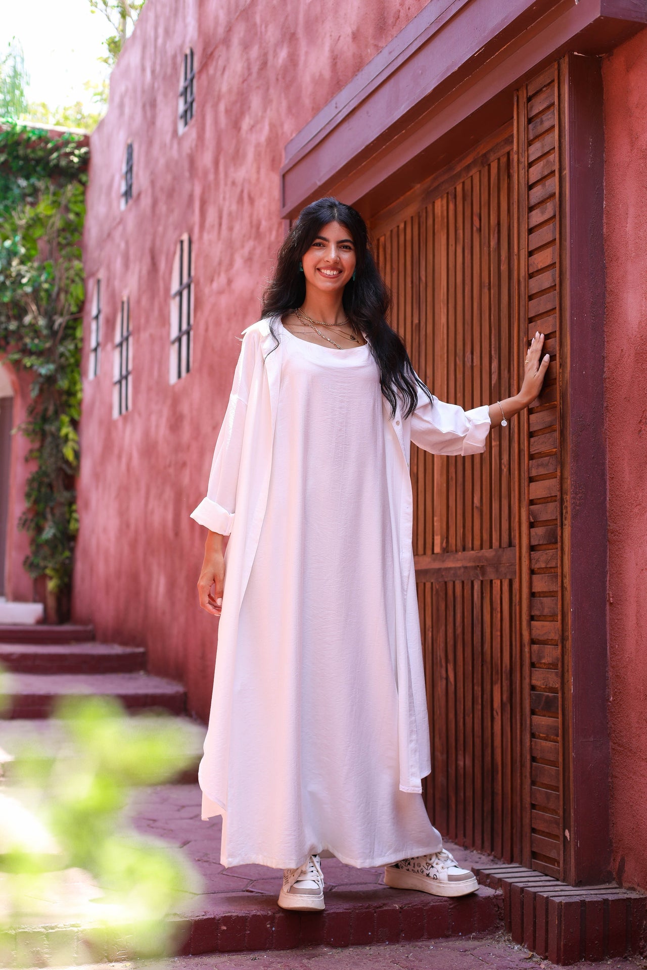 Sleeveless Linen Blend Dress