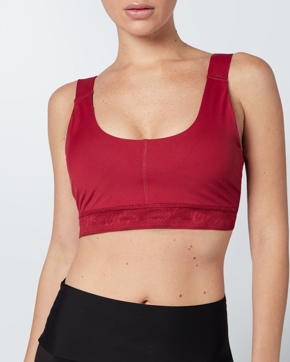Lycra Logo Sports Bra - Red