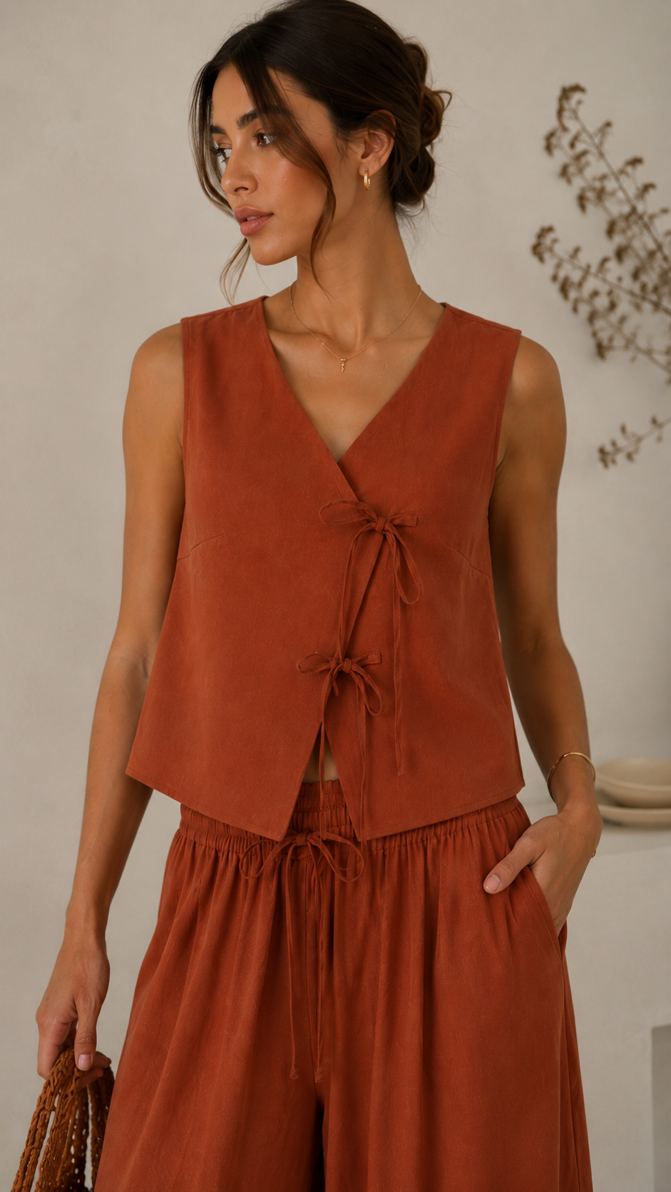 Rust Asymmetrical Vest (Coming Soon)