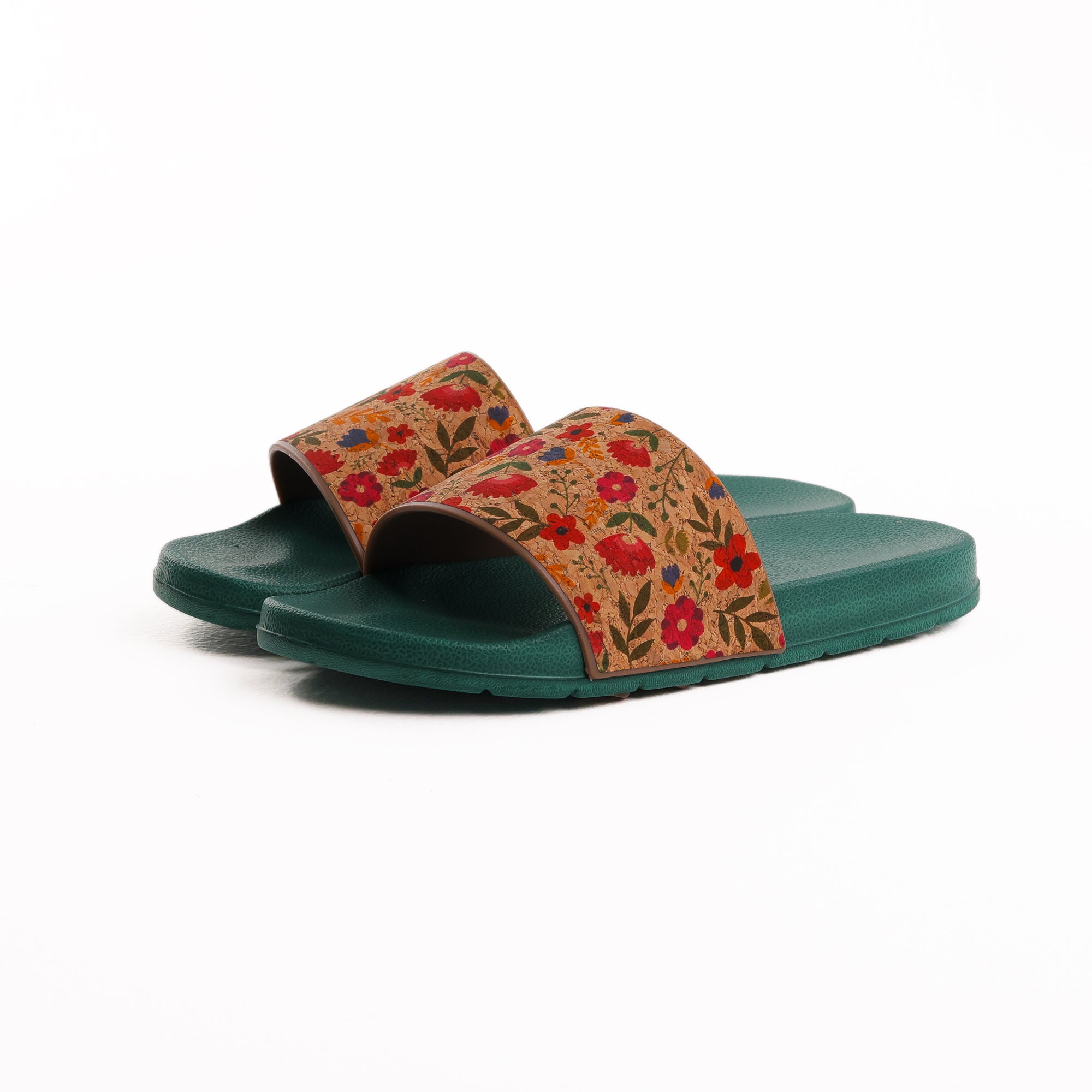 Flowers Women Green * Beige