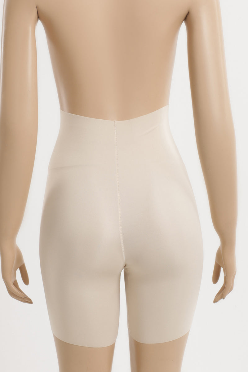 Polyamide Blend Plain High Waist Thigh Slimmers – Nude