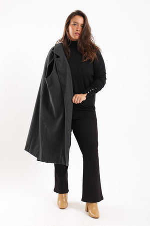 4 Buttoned Cuffs Pullover - Clue Wear