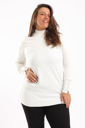 4 Buttoned Cuffs Pullover - Clue Wear