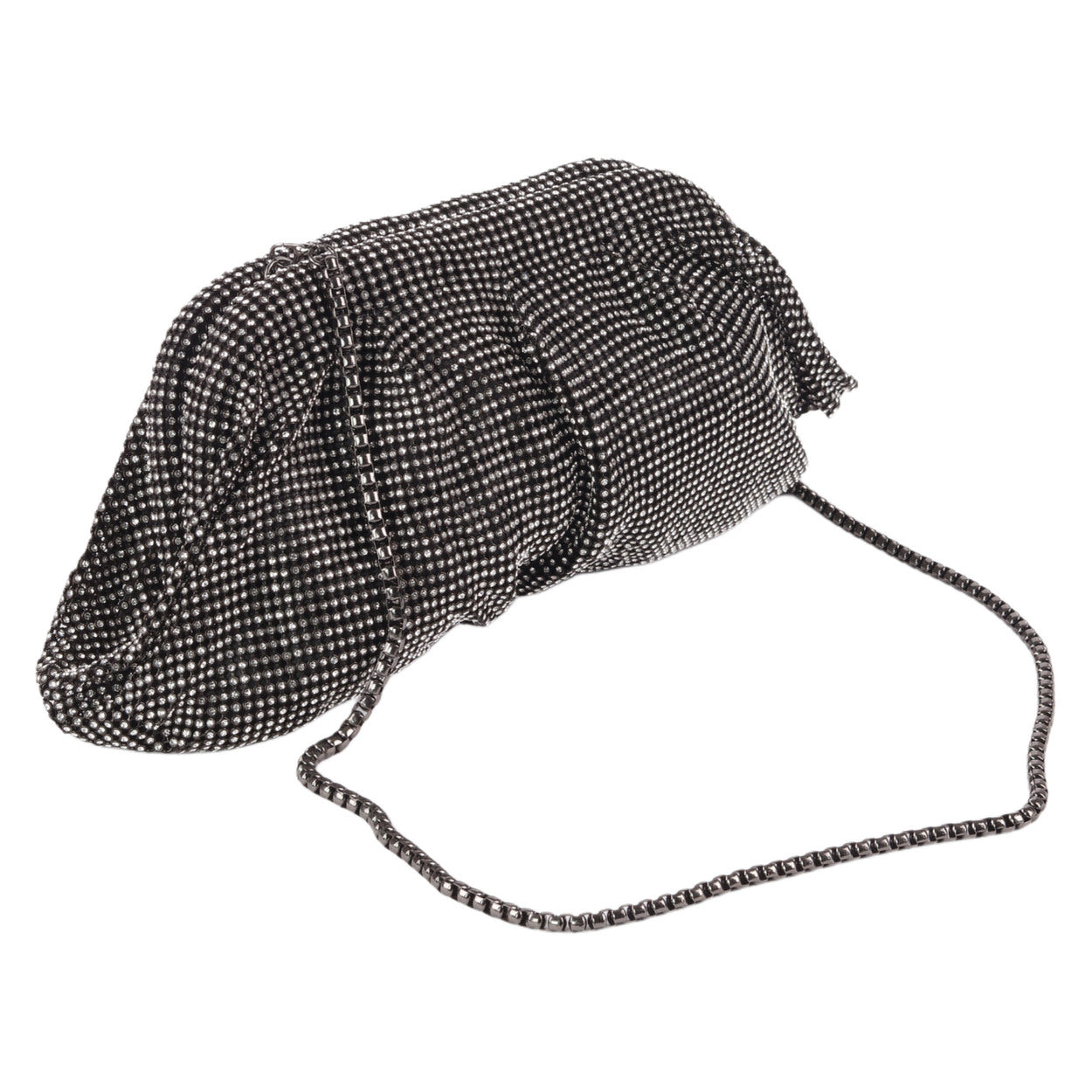 Rhinestone Studded Evening Handbag – Black