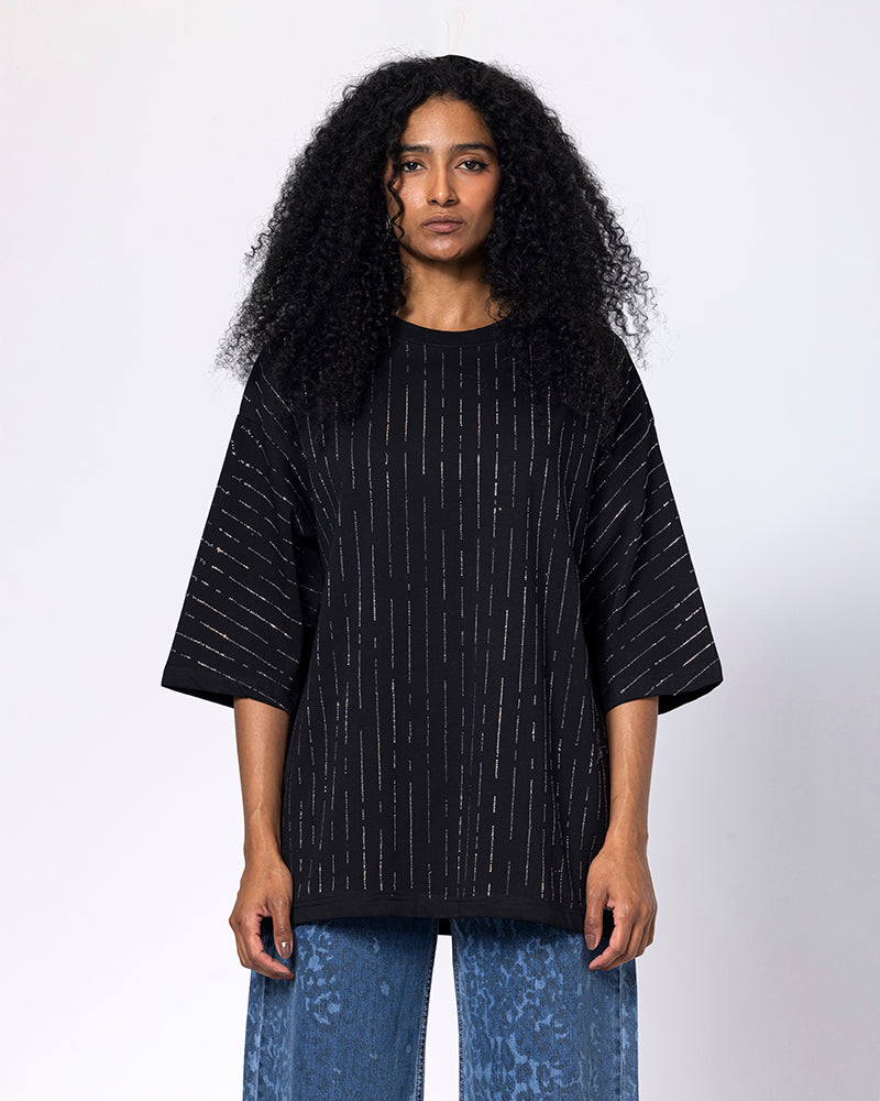 Cotton Midnight Scatter Tee - Black