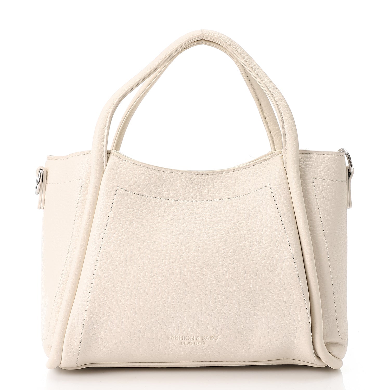 PU Pebbled Shoulder Bag – White (4185)