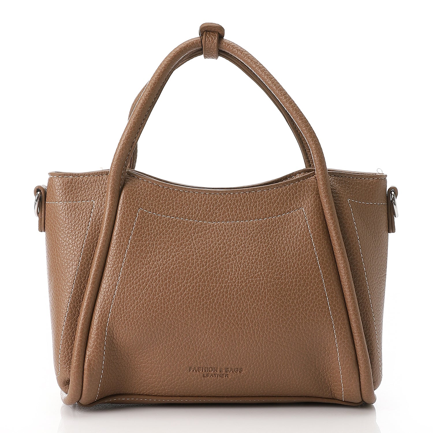 PU Pebbled Shoulder Bag – Café (4185)