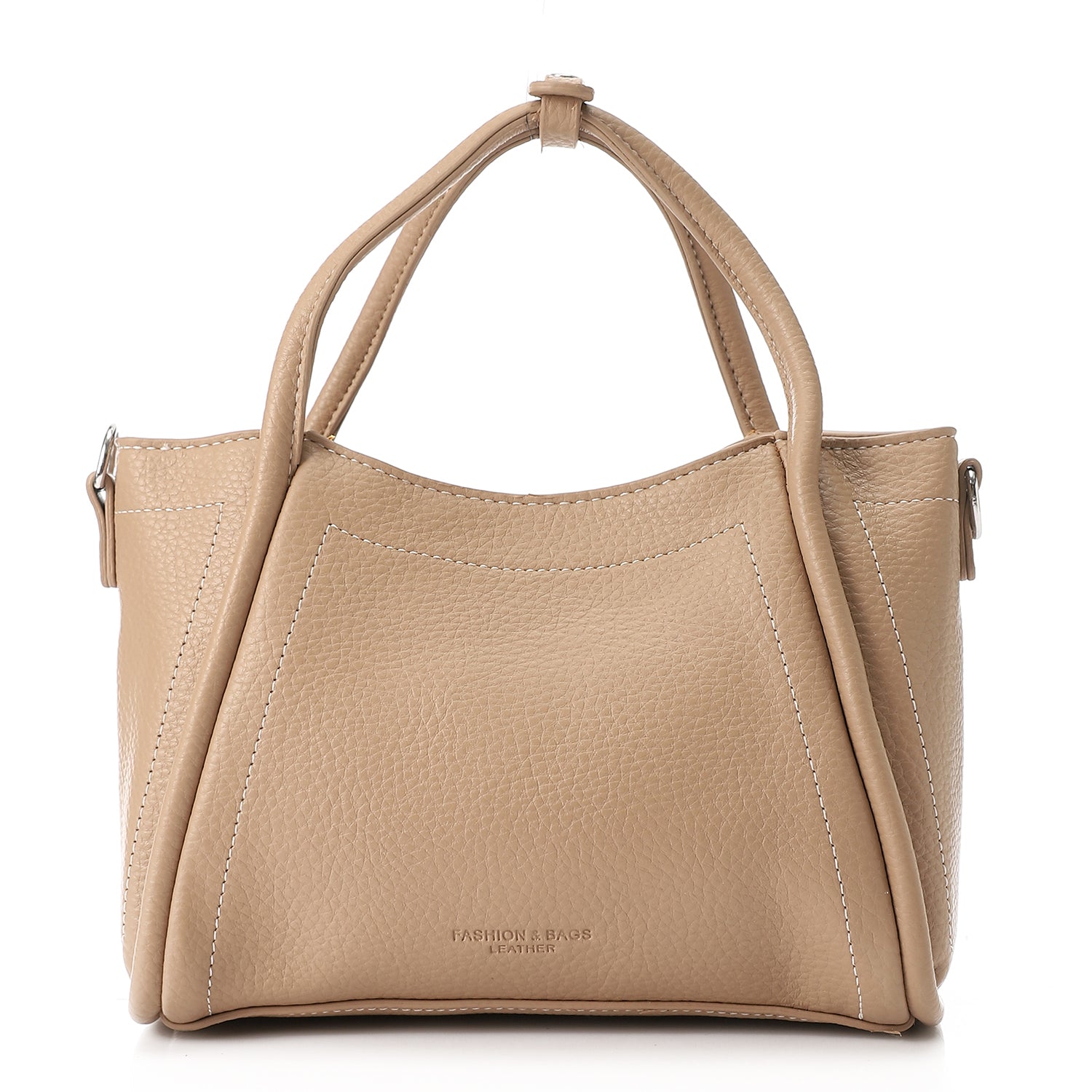PU Pebbled Shoulder Bag – Khaki (4185)