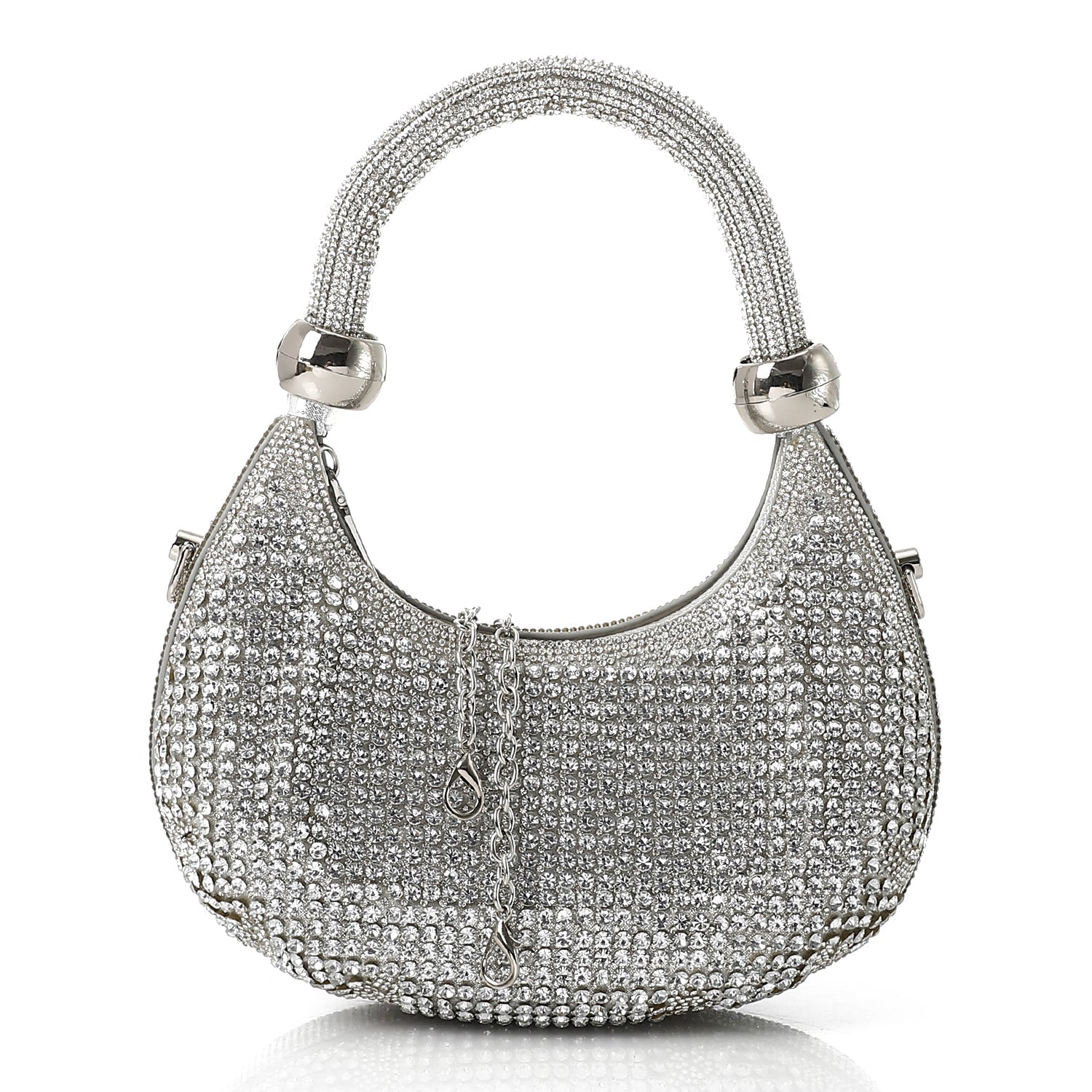 Crystal Luxe Handbag - Silver