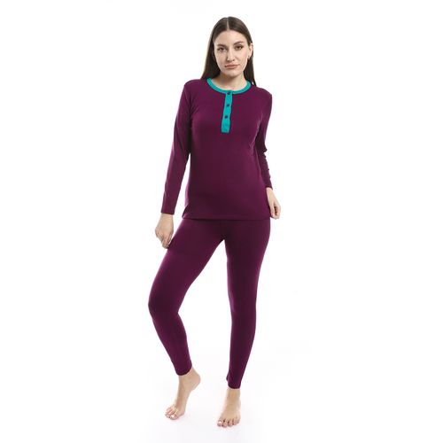 kady Long Sleeves Elastic Waist Pajama Set women
