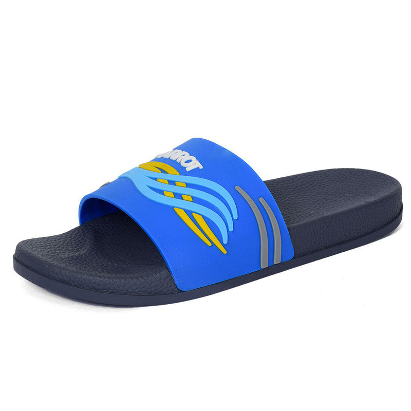 Rubber Shadow Step Slippers - Blue