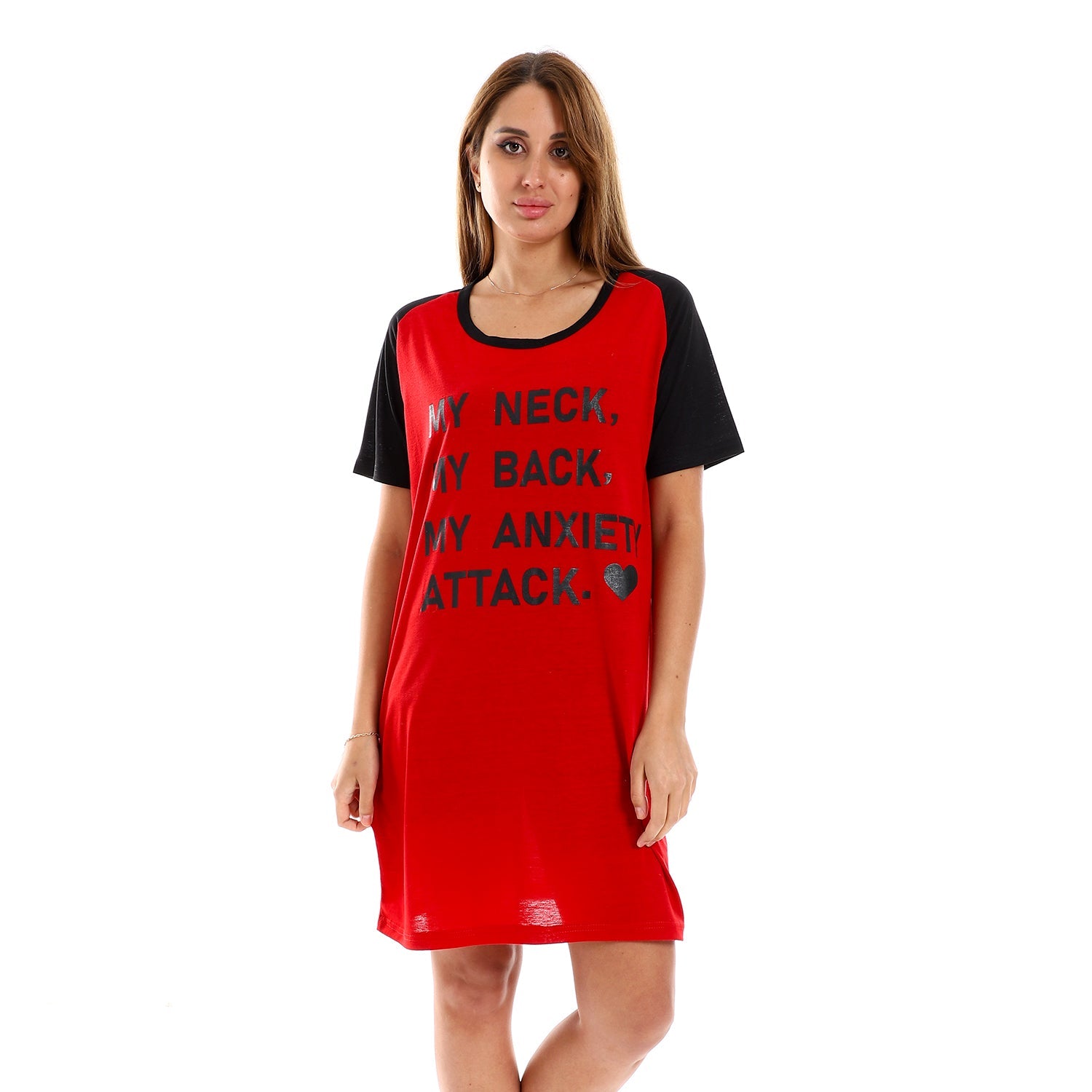 Kady Women Raglan Sleeves Printed Sleepshirt