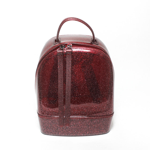 Glitter Backpack Bag - Burgundy