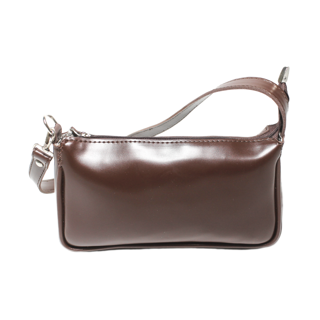 Minimalist Shoulder Bag - Brown