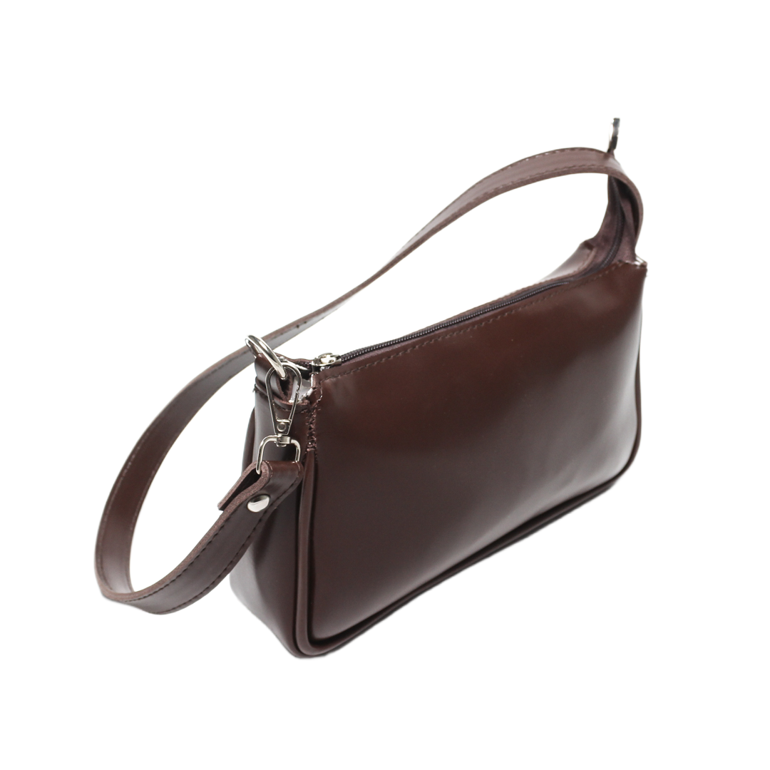 Minimalist Shoulder Bag - Brown