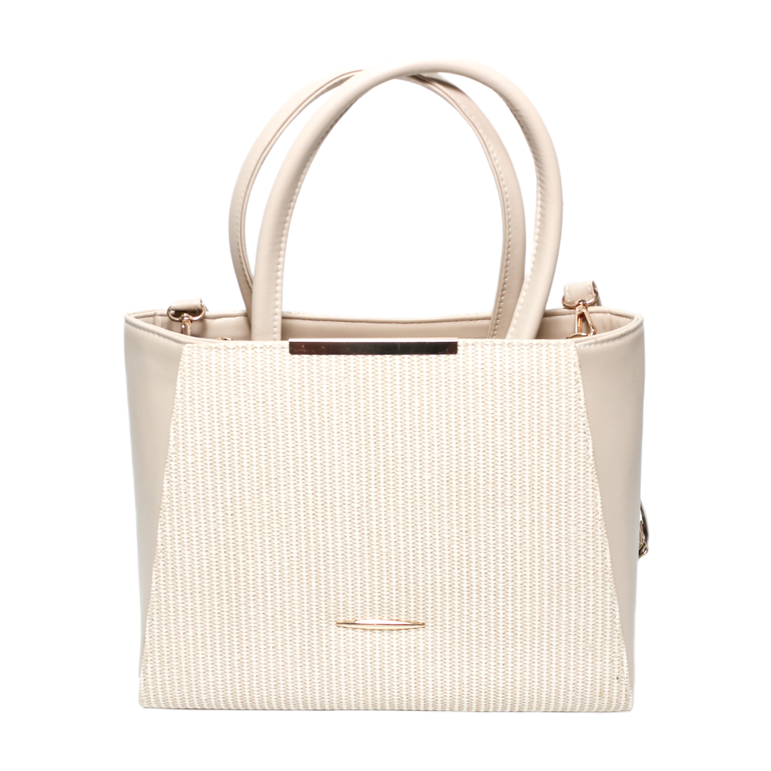 Textured Tote Bag - Beige